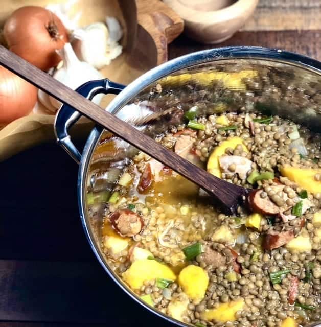 Mexican Lentils with Fruit